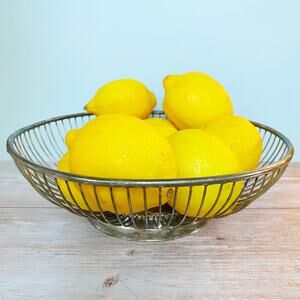 Silver Plated Metal Fruit Basket